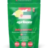 A container of Juicy Secret 10mg cannabis infused gummies with vibrant green and red branding, featuring a subtle watermelon slice icon.