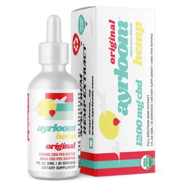 A small bottle of Organic Unflavored CBD oil with a dropper, featuring a clean, rustic label and a clear liquid inside.