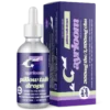 A bottle of Ayrloom Pillow Talk tincture with a dropper, featuring calm, nighttime-themed branding and colors.