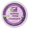 A small container of Ayrloom Restore Balm with calm lavender and green branding, highlighting lavender, rosemary, and eucalyptus.