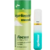 A sleek all-in-one Ayrloom Mood: Focus cannabis oil vape pen with vibrant green and yellow branding, suggesting an invigorating and fresh experience.