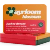 A pack of Ayrloom Blossom pre-rolls with Lychee Dream branding, featuring a subtle illustration of lychee, pear, and pink flowers.